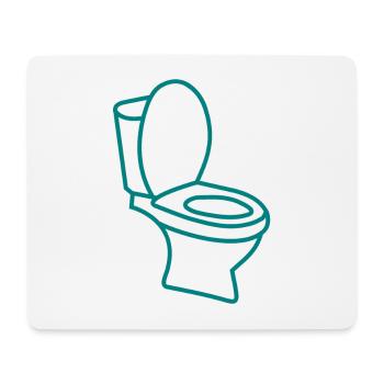 Toilettes toilettes - Tapis de souris (format paysage) - blanc - Devant