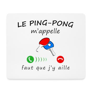 le ping-pong m'appelle de la collection "appel" - Tapis de souris (format paysage) - blanc - Devant