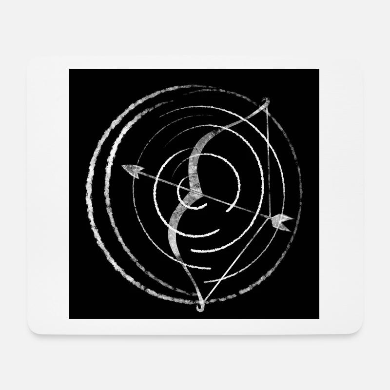 Arc et flèche - Tapis de souris (format paysage) - blanc