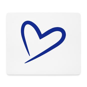 Symbole de cœur bleu - Tapis de souris (format paysage) - blanc - Devant