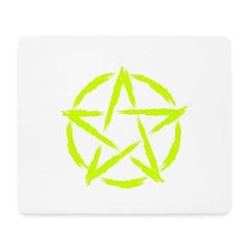 Pentagramm Symbol Böse Gelb - Mousepad (Querformat) - Weiß - Vorne