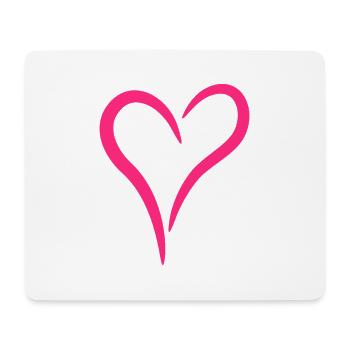 Herz Rosa Liebe Symbol - Mousepad (Querformat) - Weiß - Vorne