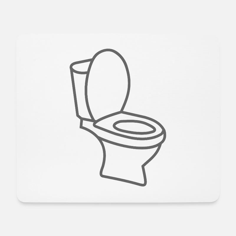 Klo WC Toilette - Mousepad (Querformat) - Weiß