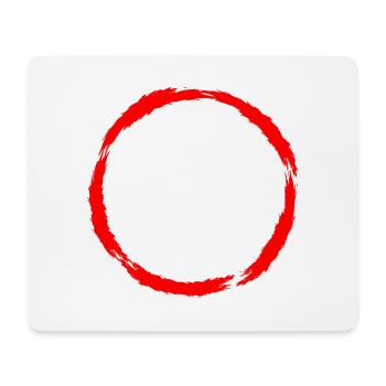 Kreis Symbol Kreisform Rot Bürste - Mousepad (Querformat) - Weiß - Vorne