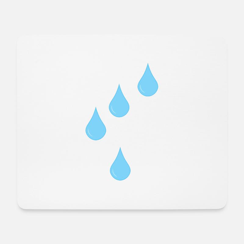 Regentropfen Symbol Regen Tropfen - Mousepad (Querformat) - Weiß