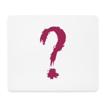 Point d'interrogation - Tapis de souris (format paysage) - blanc - Devant