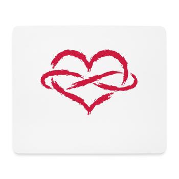 Symbole d'amour infini sans fin coeur - Tapis de souris (format paysage) - blanc - Devant