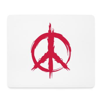 Peace symbol hippie peace freedom love - Mouse Pad (horizontal) - white - Front