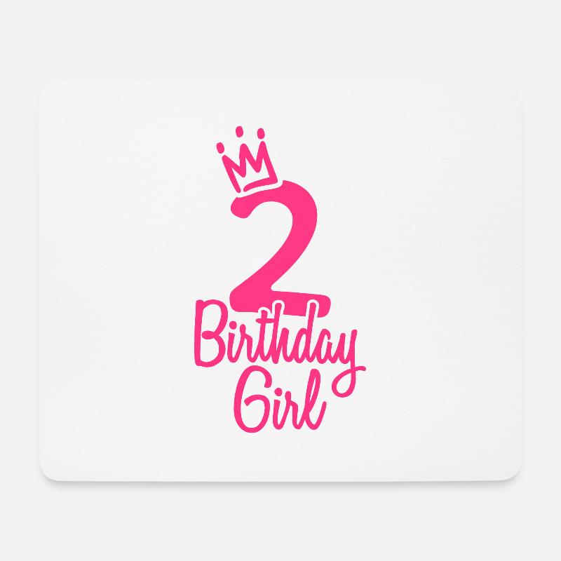 Zweiter Geburtstag Birthday Girl - Mousepad (Querformat) - Weiß