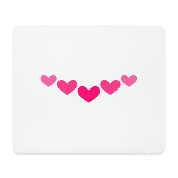 Herz Ornament Linie Rosa - Mousepad (Querformat) - Weiß - Vorne
