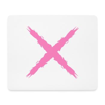 Croix rose - Tapis de souris (format paysage) - blanc - Devant