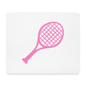 Tennis racket pink - Mouse Pad (horizontal) - white - Front