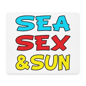 sea sex and sun - Mouse Pad (horizontal) - white - Front