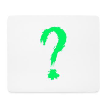 Question mark green - Mouse Pad (horizontal) - white - Front