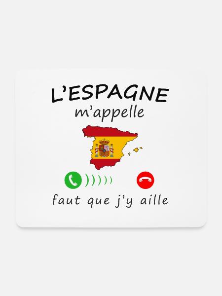 L'Espagne m'appelle de la collection "appel" - Tapis de souris (format paysage) - blanc