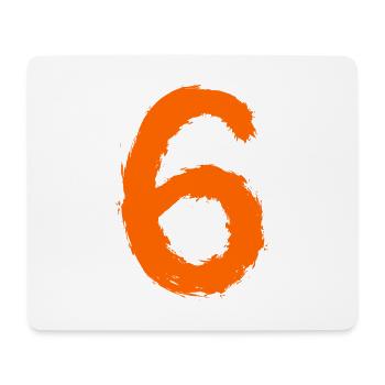 Number 6 Number Six 6th Birthday Gift - Mouse Pad (horizontal) - white - Front