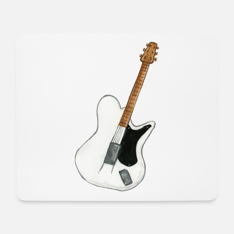 electric guitar - Mouse Pad (horizontal) - white