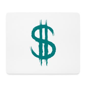 Dollarzeichen Dollar Zeichen Geld Bürste Geschenk - Mousepad (Querformat) - Weiß - Vorne