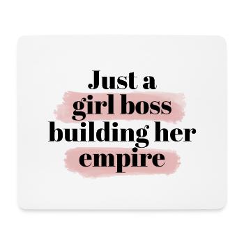 Juste une fille patronne construisant son empire - Tapis de souris (format paysage) - blanc - Devant