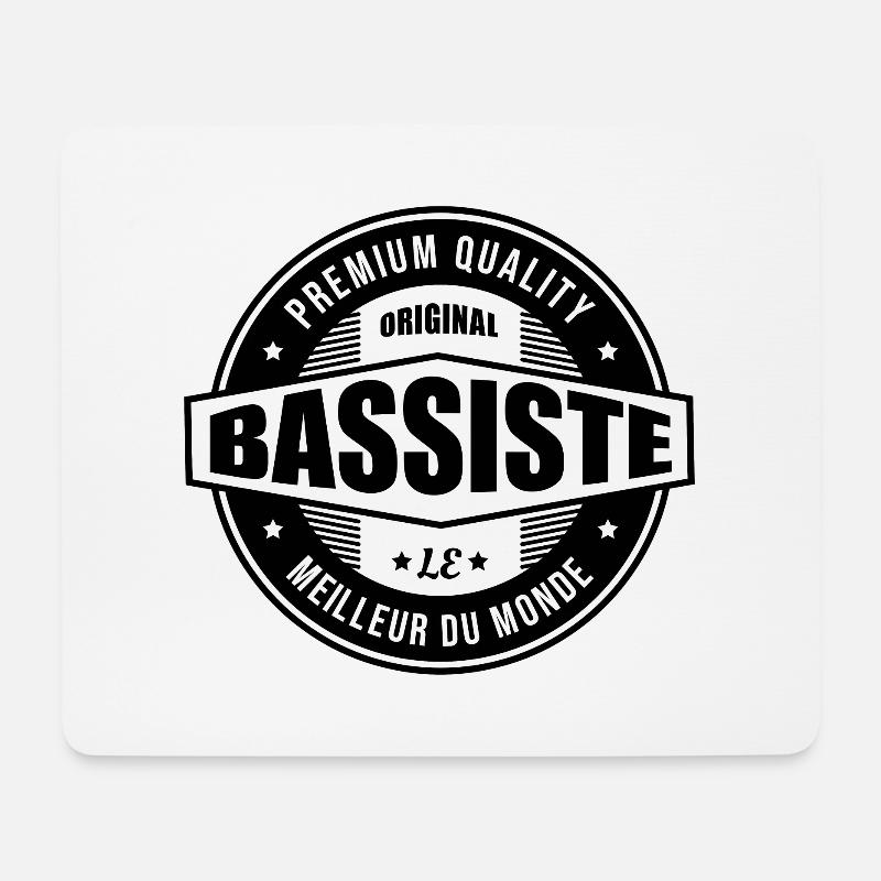 LOGO BASSIST ORIGINAL - Mousepad (Querformat) - Weiß