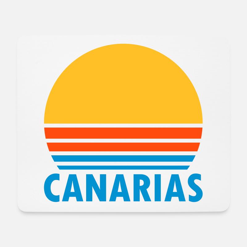 Canarias (geteilte Sonne) - Mousepad (Querformat) - Weiß
