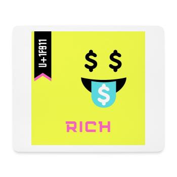 Journée Emoji 2022 - Emoji Rich - Design B - Tapis de souris (format paysage) - blanc - Devant