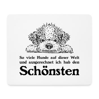 Lockenpino2 1 - Mousepad (Querformat) - Weiß - Vorne