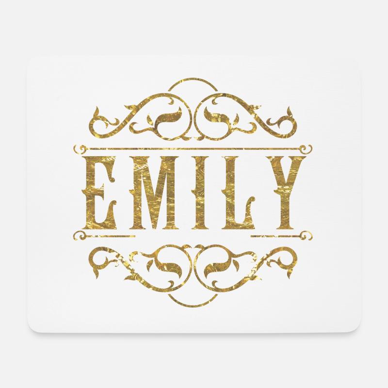 Emily gold - Mousepad (Querformat) - Weiß