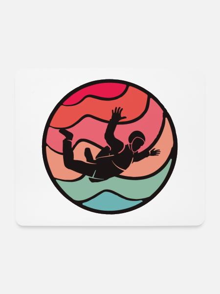 Skydiver Fallschirmspringer Skydive Skydiving - Mousepad (Querformat) - Weiß