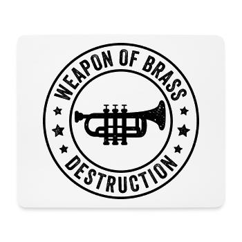 Trompete Blasmusik Trompeter Blasinstrument - Mousepad (Querformat) - Weiß - Vorne