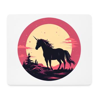 La Licorne - Tapis de souris (format paysage) - blanc - Devant
