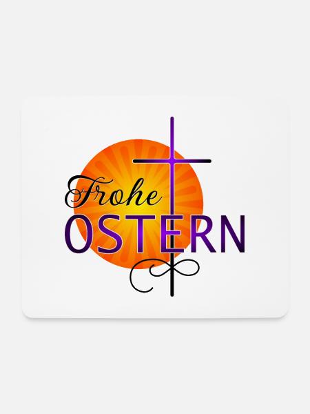 Frohe Ostern - Mousepad (Querformat) - Weiß