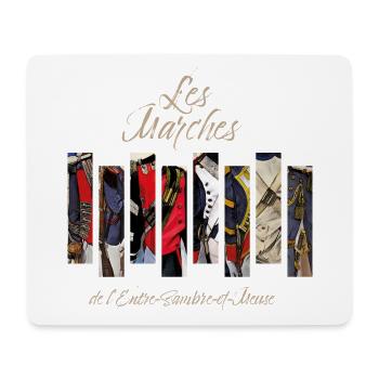 Costumes des Marches de l'Entre-Sambre-et-Meuse - Tapis de souris (format paysage) - blanc - Devant