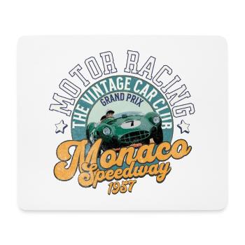Monaco vintage speedway car club - Mouse Pad (horizontal) - white - Front