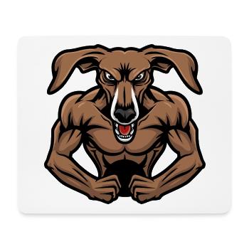Greyhound Dog Muscles Bodybuilding - Mouse Pad (horizontal) - white - Front