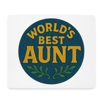 World's Best Aunt Patch - Mouse Pad (horizontal) - white - Front