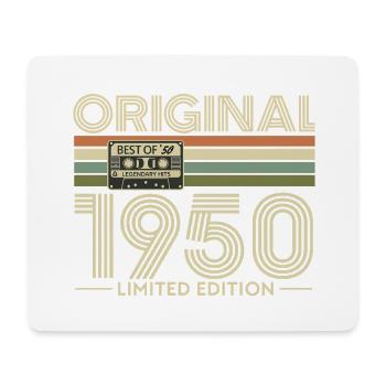 Originale limitierte Retro-Kassette von 1950 - Mousepad (Querformat) - Weiß - Vorne