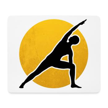 Yoga Utthita Parsvakonasana Silhouette Sun - Mouse Pad (horizontal) - white - Front