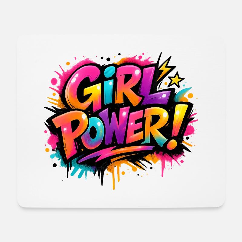 Girl_Power - Mousepad (Querformat) - Weiß