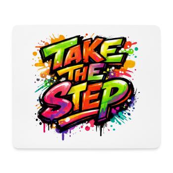 Take_the_Step - Mouse Pad (horizontal) - white - Front