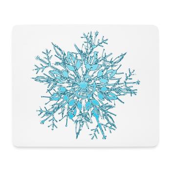 Snowflake / Schneeflocke - Mouse Pad (horizontal) - white - Front