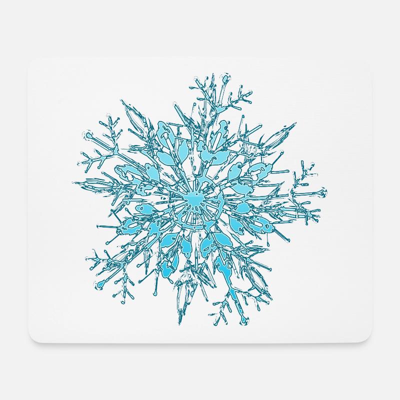 Snowflake / Schneeflocke - Mousepad (Querformat) - Weiß