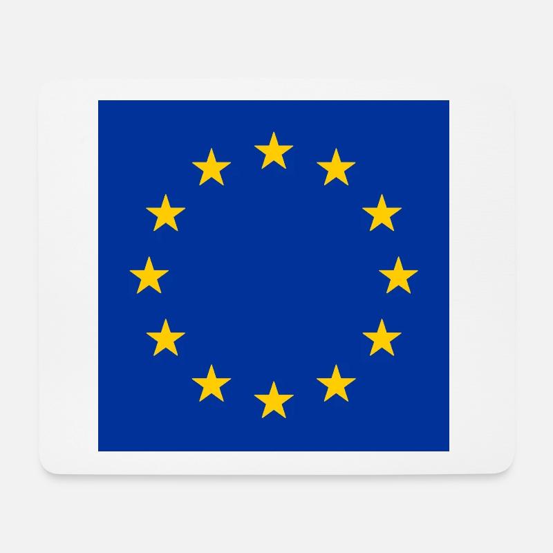 Europa Flagge EU - Mousepad (Querformat) - Weiß