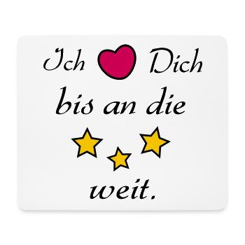Ich liebe dich bis an die Sterne weit - Mousepad (Querformat) - Weiß - Vorne