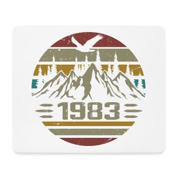Jahrgang 1983 Original Retro 1983 Jubiläumsgeschenk - Mousepad (Querformat) - Weiß - Vorne