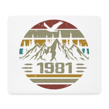 Born in 1981 Original Retro 1981 Birthday Gift - Mouse Pad (horizontal) - white - Front