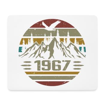 Né en 1967 Original Retro 1967 Cadeau Anniversaire - Tapis de souris (format paysage) - blanc - Devant