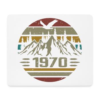 Geboren 1970 Original Retro 1970er Jahre Geburtstagsgeschenk - Mousepad (Querformat) - Weiß - Vorne