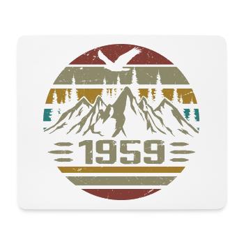 Jahrgang 1959 Original Retro 1959 Jubiläumsgeschenk - Mousepad (Querformat) - Weiß - Vorne