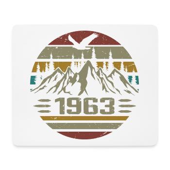 Jahrgang 1963 Original Retro 1963 Geburtstagsgeschenk - Mousepad (Querformat) - Weiß - Vorne